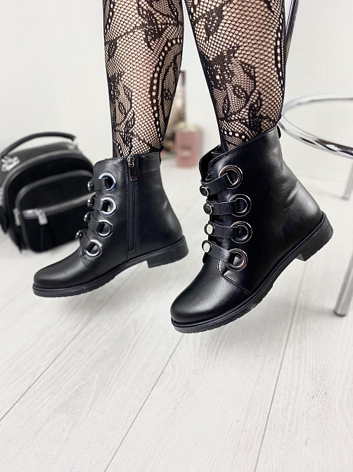 Mioli Черевики жіночі MIOLI чорні натуральна шкіра висота 14см розмір 36р.37р.38р.39р. (3098) Коломыя - изображение 7