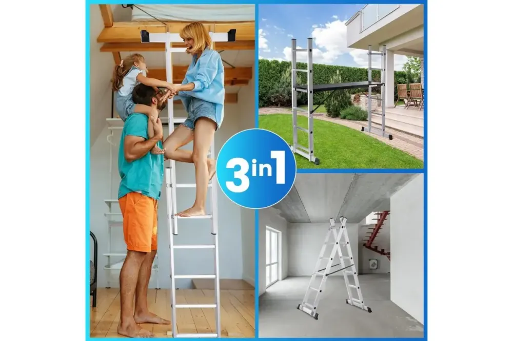 Лестница-трансформер алюминиевая 3в1 DLSL-101-6 Коломия - фото 1