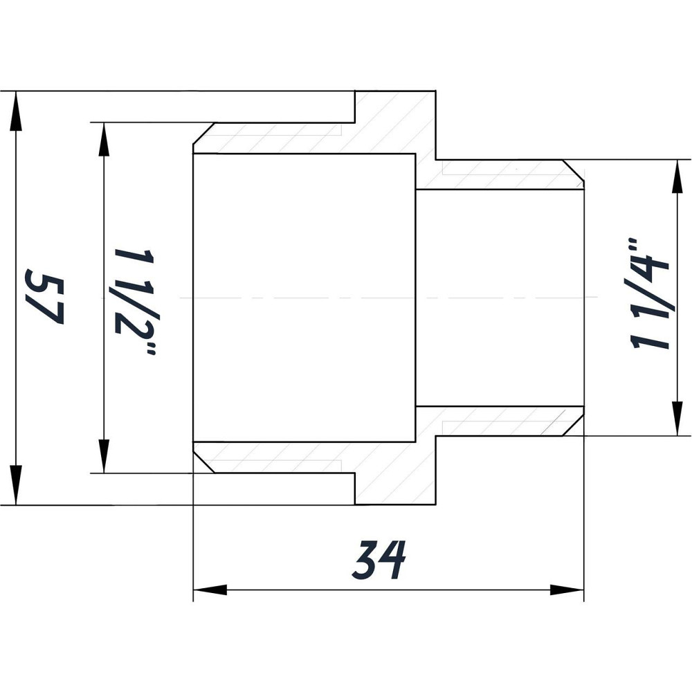 Ниппель редукционный 1 1/2″х1 1/4″НН никелированный NN762S OPTIMUM Киев - изображение 3