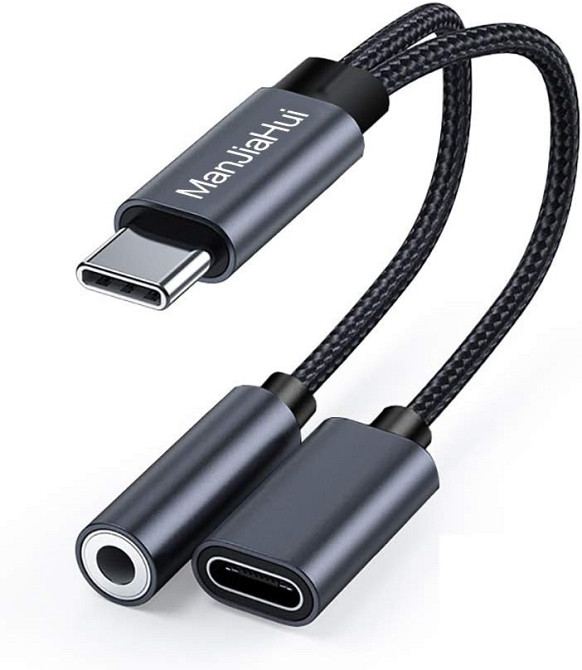 Кабель перехідник 2 в 1 USB‑C 3.5 мм + зарядка Луцк - изображение 1