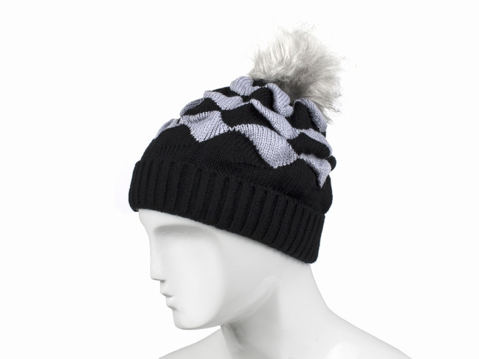Шапка з хутряним помпоном Київ - фото 1