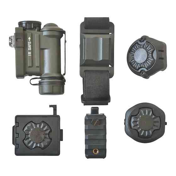 Ліхтар тактичний Sidewinder Compact II на шолом + CR123A (Зелений) Вінниця