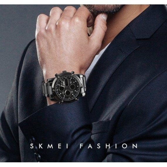 Чоловічий наручний годинник Skmei Molot Limited AllBlack (Чорний) Вінниця - фото 6