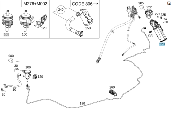 Mercedes-Benz  A1664702000 Абсорбер (вугільний фільтр) G-class W463 ML/GLE W166 GLE Coupe C292 GL/GLS X166 Одеса
