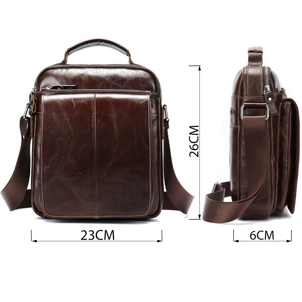 Сумка чоловіча шкіряна Vintage 14846 Коричнева Київ - фото 3