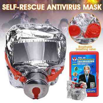 Маска противогаз из алюминиевой фольги, панорамный противогаз Fire mask защита головы от радиации IH-81 Львов