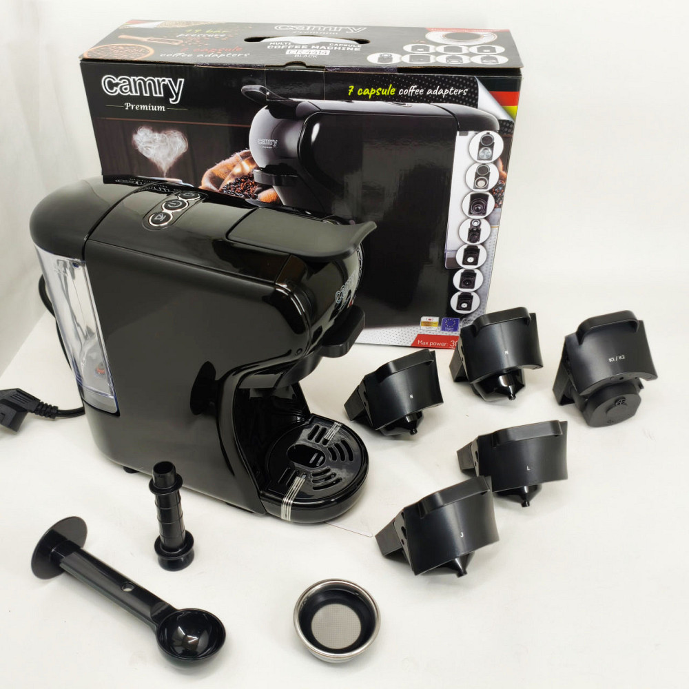Капсульная кофемашина Camry CR 4414 3000Вт рожковая для молотого кофе и 5 адаптеров для капсул Black YE-44 Львов - изображение 9