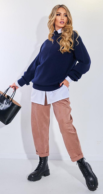 Джемпер свободный с высоким горлом (48-52) Киев - изображение 3