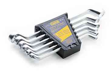 Набор двусторонних накидных ключей 6x7мм, 8x9мм, 10x11мм, 12x13мм, 14x15мм, 17x19мм, 6 штук СИЛА Харьков