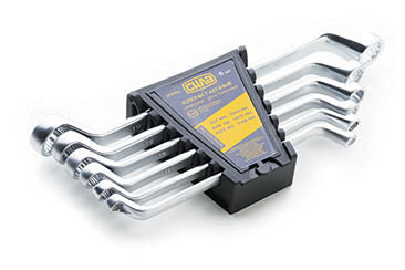 Набір двосторонніх накидних ключів 6x7мм, 8x9мм, 10x11мм, 12x13мм, 14x15мм, 17x19мм, 6 шт. СИЛА Харків - фото 1