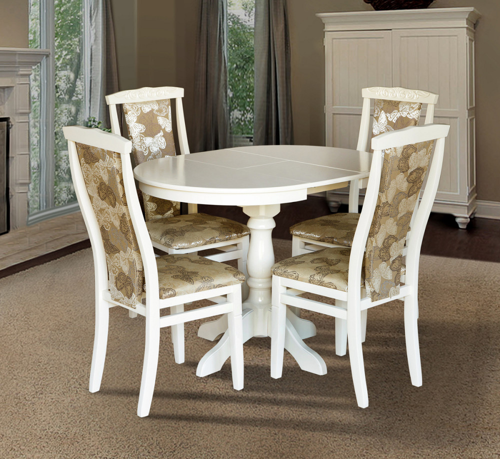 Стіл Чумак-2 розкл (D=80)+30), слон кістка Днепр - изображение 4