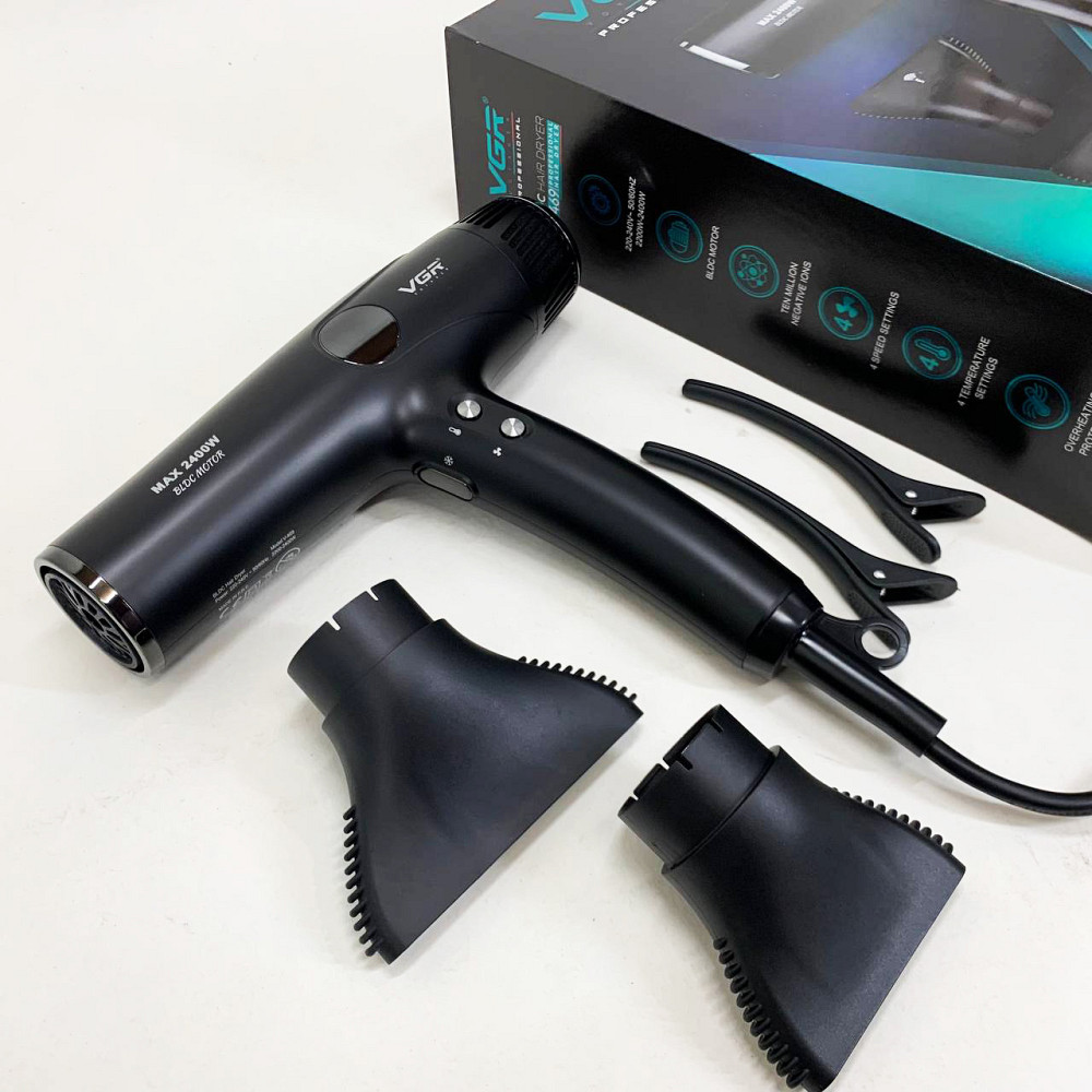 Фен для укладки волос салонный VGR, Фен для волос профессиональный 2 скорости Мощный PF-67 Львов - изображение 10