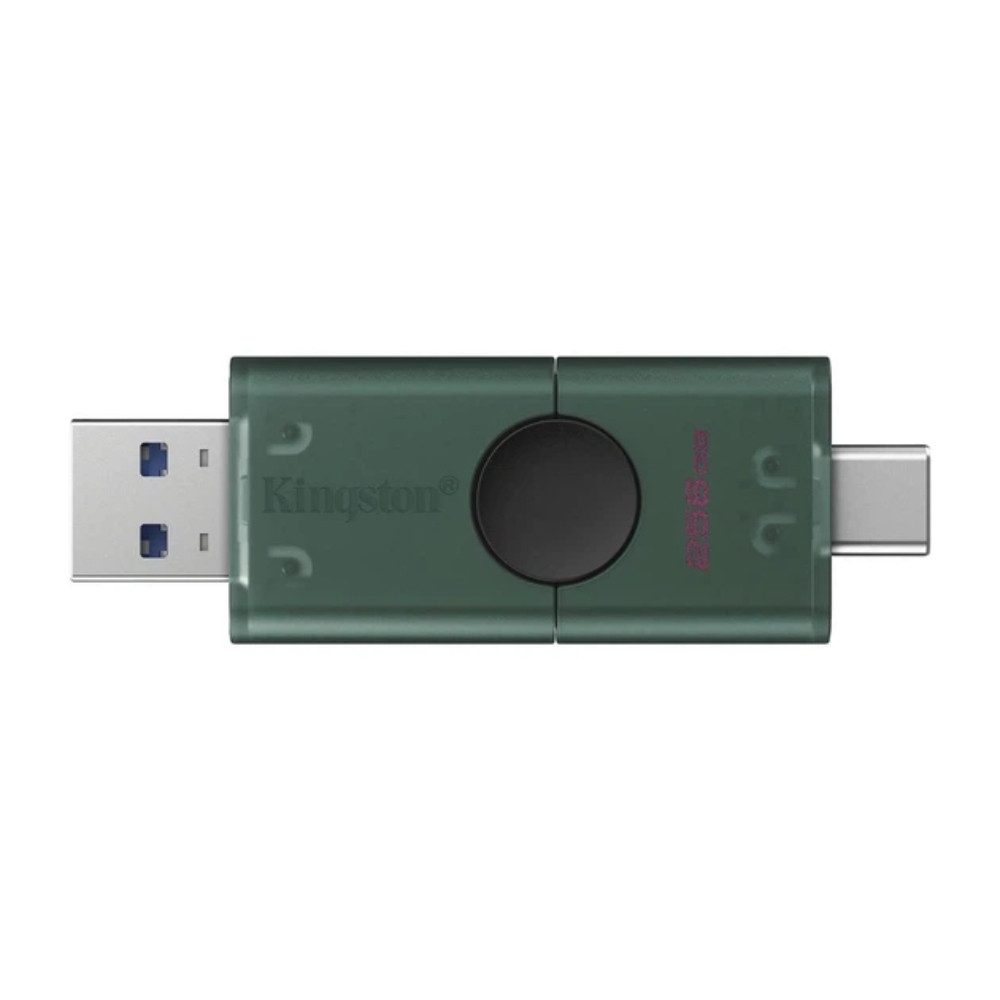 Флеш-накопичувач Kingston 256GB DataTraveler DuoG2 USB-A + USB-C 3.2 Gen 1 Black/Green Одеса - фото 3