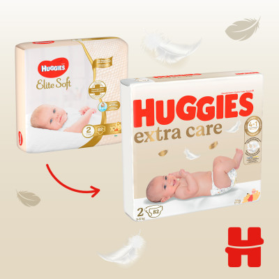 Підгузки Huggies Extra Care 2 (3-6 кг), 82 шт (5029053578088) Вінниця - фото 10