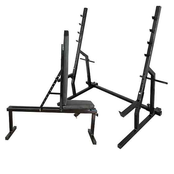 Лавка для жиму регульована 40 на 40 мм + Стійки для присідання під штангу 40 на 40 мм Київ