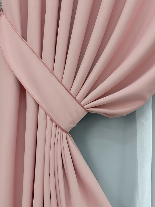 Комплект готових штор VR-Textil Блекаут Midnight № 1226ш Світло-пудровий 150х270 см 2 шт (33-0073) Київ - фото 13