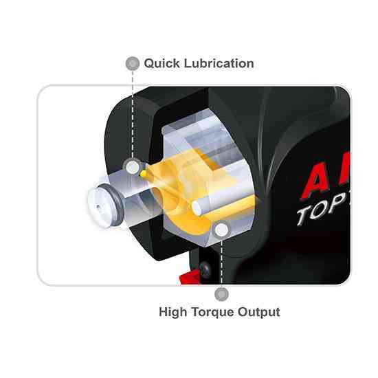 Пневмогайковерт 1/2" 900 Nm 10000об/мин 1,37кг супер-короткий Super Duty  TOPTUL KAAQ1665 Чернігів