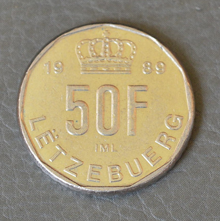 Люксембург 50 франків 1989 рік (АЗ) Полтава - фото 1