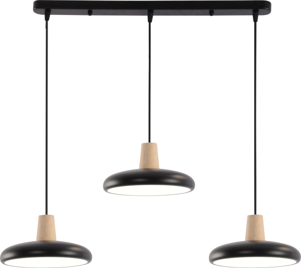 VALESO Підвісна люстра -3 чорний + дерево Київ - фото 6