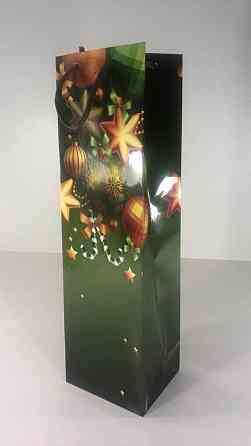 Пакет новогодний  бумажный под  бутылки-002 (12 шт) Харьков