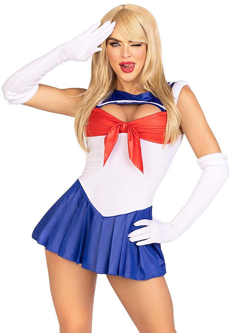 Еротичний костюм Сейлор Мун Leg Avenue Sexy Sailor XS, сукня, рукавички, бант Sex Aura Київ - фото 1