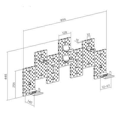 Органайзер для столу OfficePro Настінна дошка-органайзер Black/Red (WO1080B) Вінниця