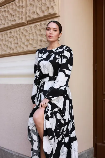 Трендова сукня міді з льону жатка Одеса - фото 10