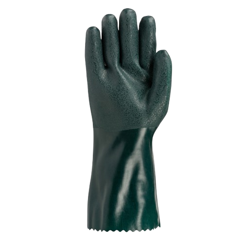 Рукавички 3896 ПВХ-покриття повний облив гладкі р.10(XL) зелений ДКГ Житомир - изображение 3