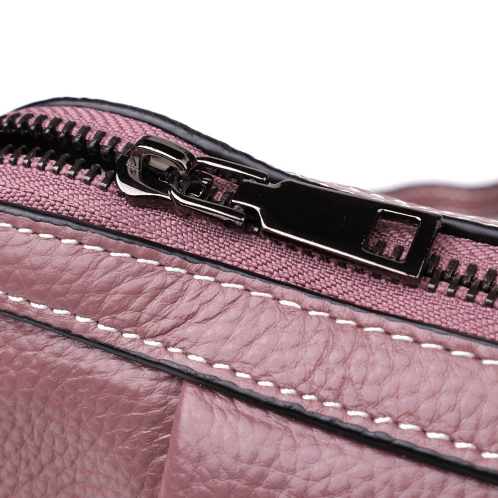 Цікава жіноча шкіряна сумка з ефектним драпіруванням Vintage 22898 Пурпурний Київ - фото 5