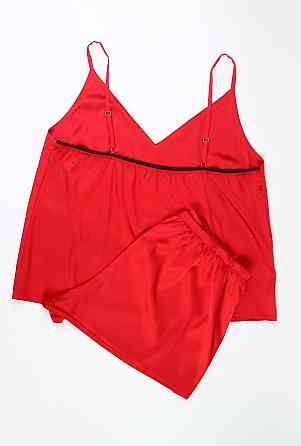 Пижама женская шелковая Красный 3XL-4XL Харьков