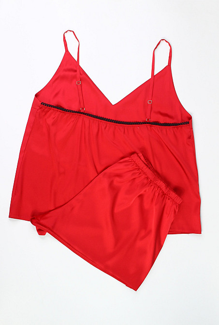 Пижама женская шелковая Красный 3XL-4XL Харьков - изображение 4