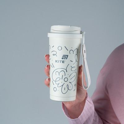 Термокружка Kite 550 мл, біла (K25-1226-3) Вінниця - фото 6