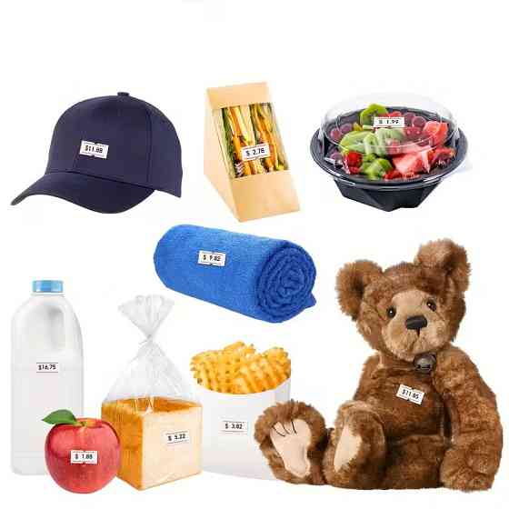 Самоклейні ценники 10 рулонів по 500 шт, 23x16 мм Київ