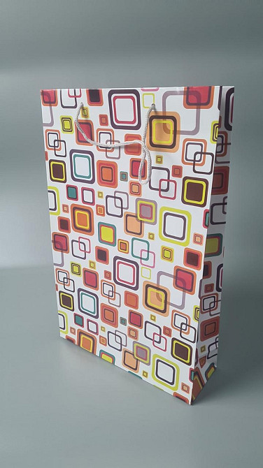 Великий паперовий пакет вертикальний 25/37/8 (артBV-176) (12 шт.) Харків - фото 1