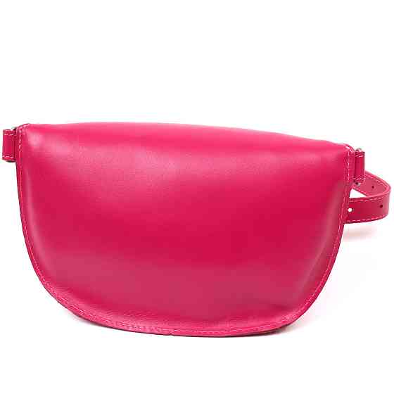 Модная женская бананка из натуральной кожи Shvigel 16392 Малиновый Киев