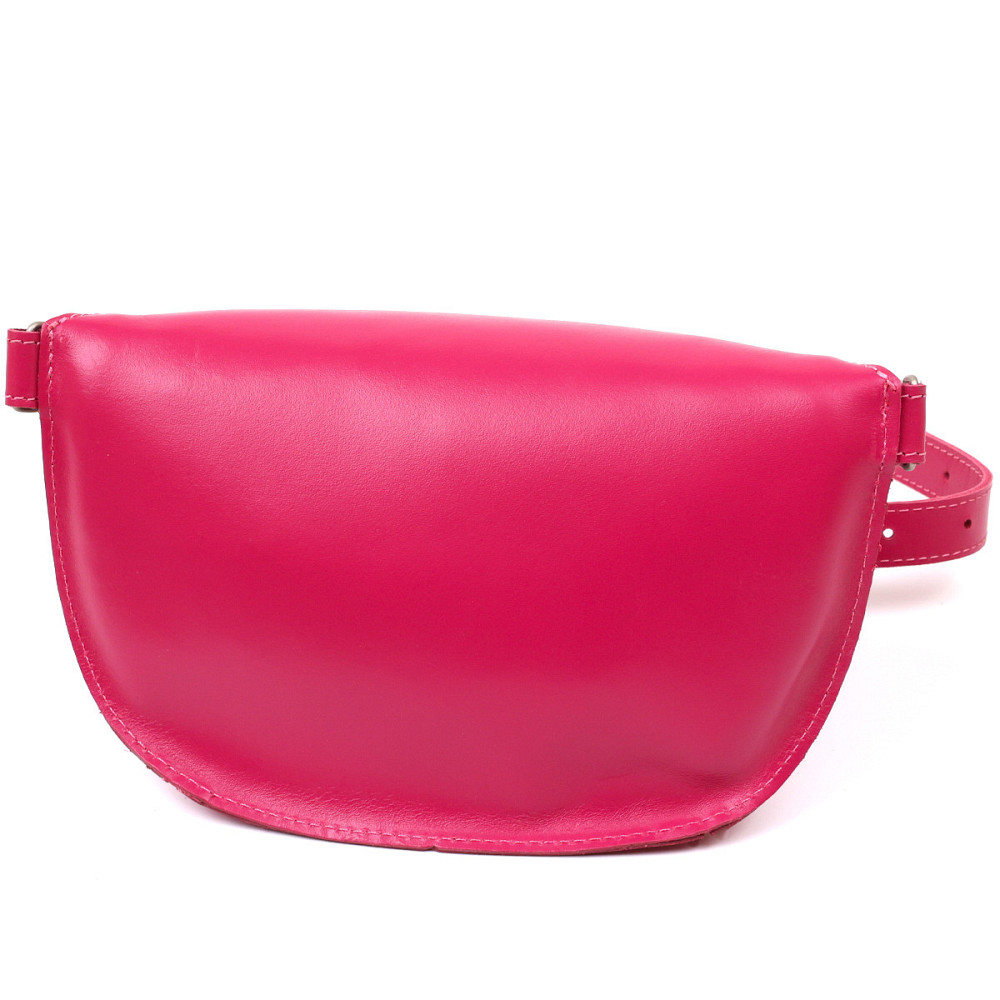 Модная женская бананка из натуральной кожи Shvigel 16392 Малиновый Киев - изображение 2