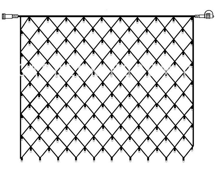 Светодиодная Гирлянда Сетка 1.2х1.6 метра LED 120 Синяя Силиконовая Неон Днепр - изображение 5