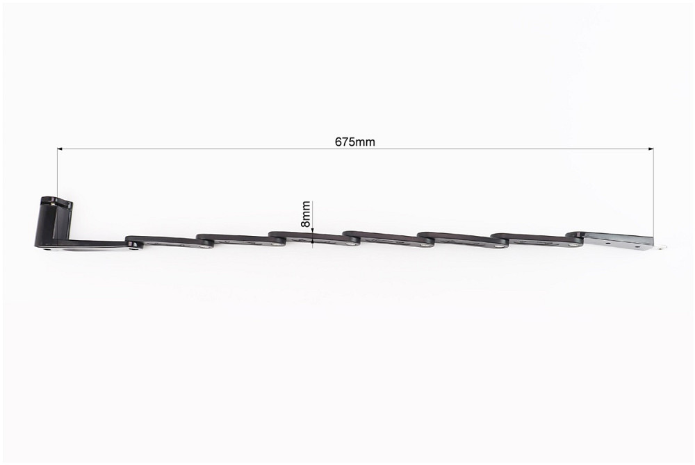 Замок протиугінний секційно-пластиновий 675х28х8мм під ключ, кріплення на раму, T602 Київ - фото 2