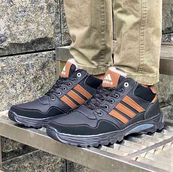 Зимние Кроссовки Adidas Мужские Ботинки с Мехом Чёрные Адидас (размеры: 40,41) Видео Обзор Днепр