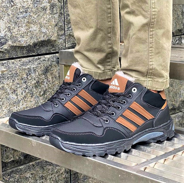 Зимние Кроссовки Adidas Мужские Ботинки с Мехом Чёрные Адидас (размеры: 40,41) Видео Обзор Днепр - изображение 5