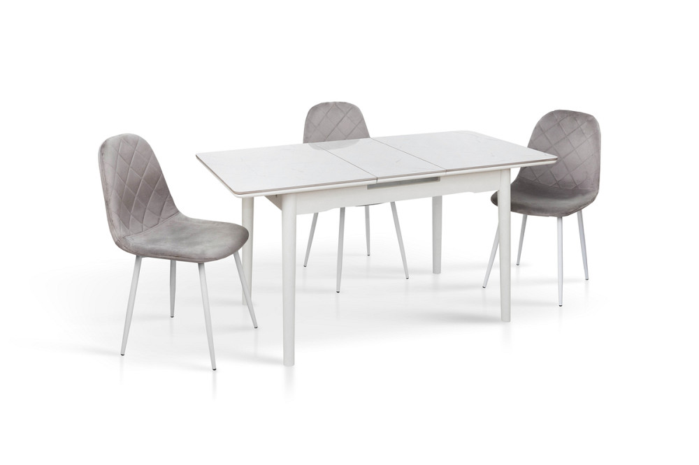 Стіл Нептун 110/140*75 білий/керам мрамор Киев - изображение 5