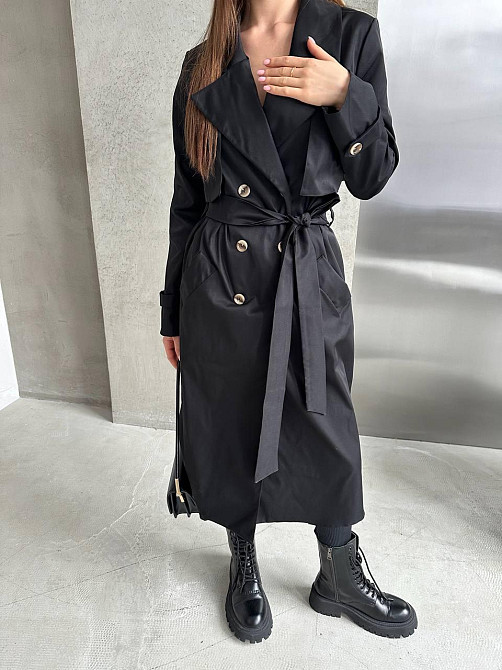 Жіночий трендовий стильний тренч  щільний коттон-парка Одеса - фото 2