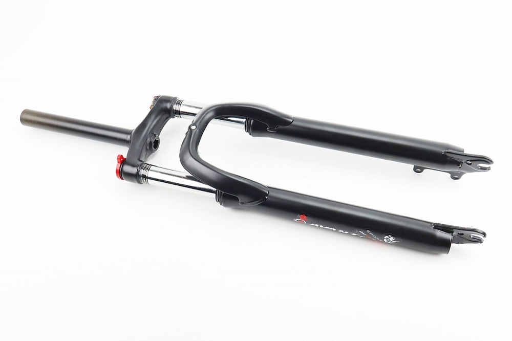 Вилка 27,5" амортизаційна, без різьби 1-1/8" (28,6мм), шток 200мм, з ходом 80мм, Disk-brake, M Lockout, чорна FRK-27 Київ - фото 1