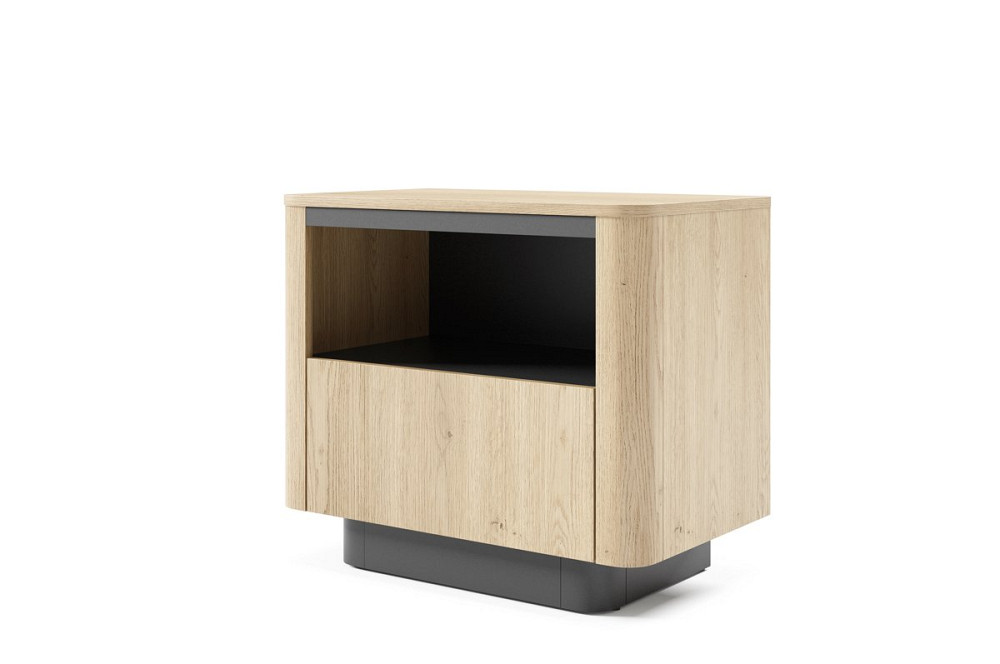 Тумба прикроватная Perfect Home Торро / Torro 1S/63 с 1 ящиком Дуб кремона/черный (PFH-091419) Днепр - изображение 4