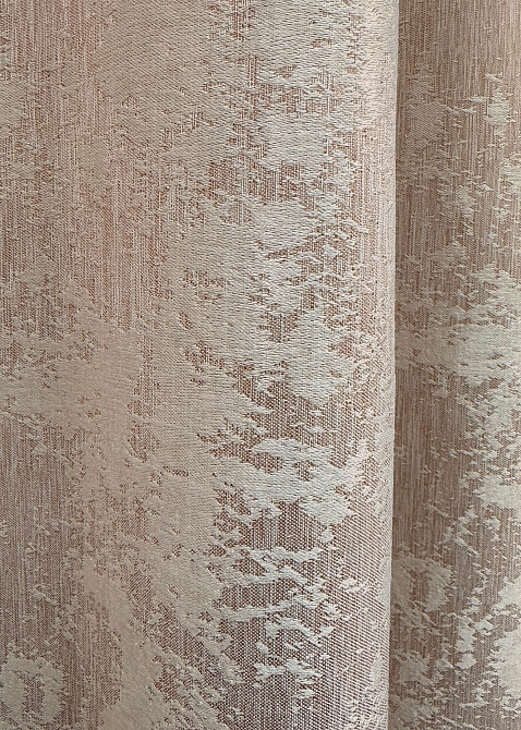 Комплект готовых штор VR-Textil Жакард Sultan YL № 1290ш Бежево-пудровый 200х290 см 2 шт (32-303) Киев - изображение 8