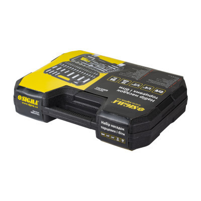 Набір інструментів Sigma насадок торцевих та біт 1/4&quot;, 1/2&quot; 94шт CrV mid (6003761) Вінниця - фото 7