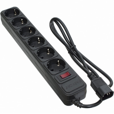 Мережевий фільтр живлення Patron 1 m3*1mm2 (SP-1063U) 6 розеток BLACK (EXT-PN-SP-1063U) Вінниця - фото 1