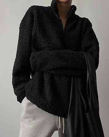 Жіночий стильний теплий оверсайз світшот букле баранчик Одеса