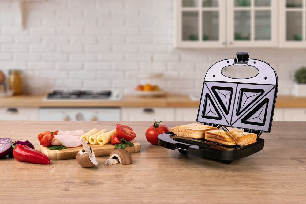 Сендвічниця Mesko MS 3032 850Вт/ незмінні пластини/ вертикальне зберігання/ чорна Вінниця - фото 7