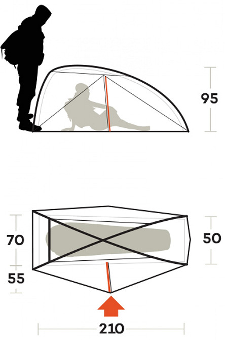Палатка одноместная Ferrino Nemesi 1 Pro Green (91211QVVFR) Київ - фото 2